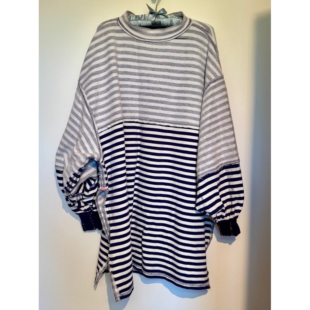 We the Free Coastal Turtleneck Blue Sweatshirt XL Oversize Baggie